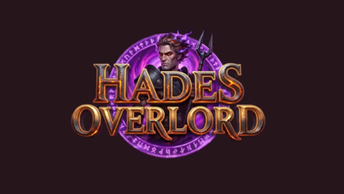 Tampilan visual slot Hades Overlord dengan tema mitologi Yunani yang gelap